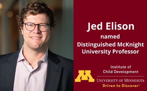 Jed Elison named Distinguished McKnight University Professor. Photo of Jed Elison and ICD wordmark.